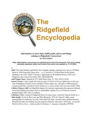 RIDGEFIELD ENCYCLOPEDIA Nov. 19, 2020