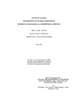 State of Alaska Department of Natural Resources Division of Geological & Geophysical Surveys