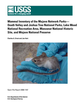 Mammal Inventory of the Mojave Network Parks