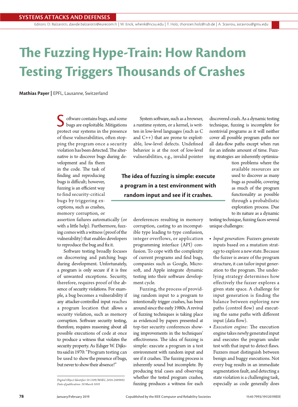 The Fuzzing Hype-Train: How Random Testing Triggers Thousands of Crashes