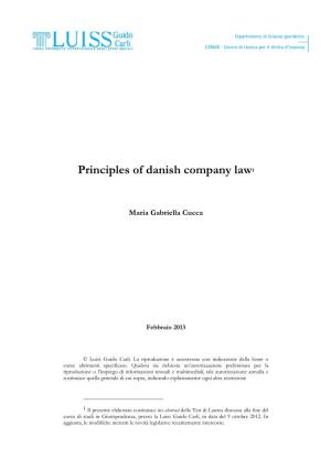 Principles of Danish Company Law 1