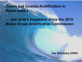 Ocean and Coastal Acidification in Maine Waters