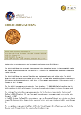 British Gold Sovereigns
