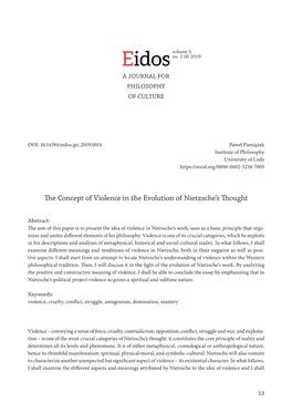 The Concept of Violence in the Evolution of Nietzsche's Thought