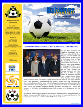 59TH FIFA CONGRESS CONCLUDES SUCCESSFULLY in BAHAMAS Web: Bahamasfootballassoc.Com