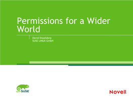 Permissions for a Wider World