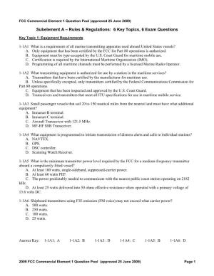 FCC Element 1 Question Pool
