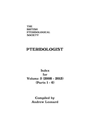 Pteridologist V5 Index A4 V5 Layout 1 06/06/2014 22:05 Page 1