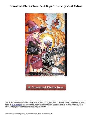 Download Black Clover Vol 10 Pdf Ebook by Yuki Tabata