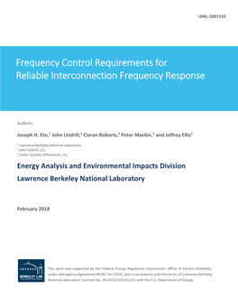 FERC Issues Report on Frequency Control Requirements for Reliable