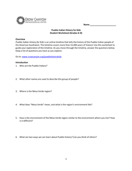 Student Worksheet (Grades 6–8)