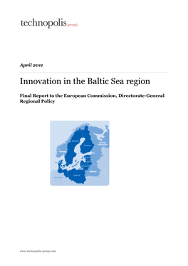 Innovation in the Baltic Sea Region Final 07072011