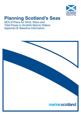 Planning Scotland's Seas SEA of Plans for Wind, Wave and Tidal Power in Scottish Marine Waters Appendix B Baseline Informati