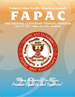 Federal Asian Pacific American Council 30Th NATIONAL
