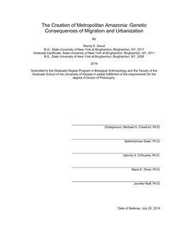 Genetic Consequences of Migration and Urbanization