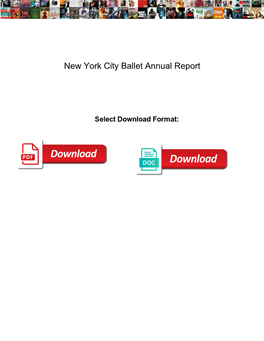 New York City Ballet Annual Report