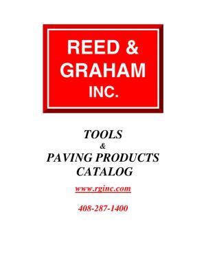Tools Paving Products Catalog