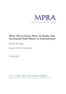 What Drives Gross Flows in Equity and Investment Fund Shares in Luxembourg?