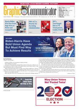 Biden-Harris Have Bold Union Agenda but Must Find Way to Achieve Results TEAMSTERS JOINT COUNCIL 43 VIA GOOGLE IMAGES