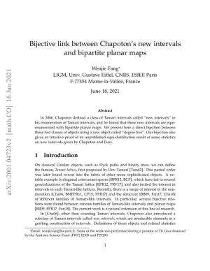 Bijective Link Between Chapoton's New Intervals and Bipartite Planar Maps
