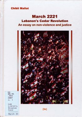 March 2221 . Lebanon's Cedar Revolution