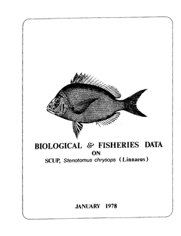 Biological and Fisheries Data on Scup, Stenotomus Chrysops