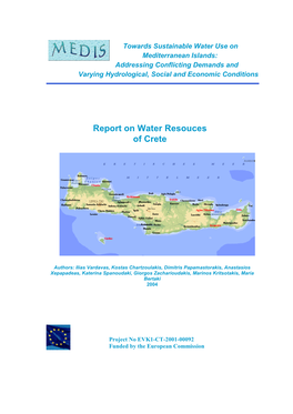 Report on Water Resouces of Crete