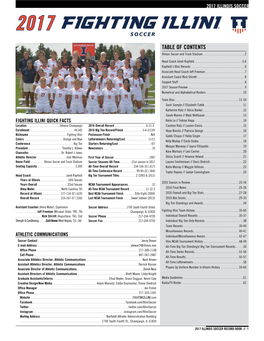 TABLE of CONTENTS Illinois Soccer and Track Stadium
