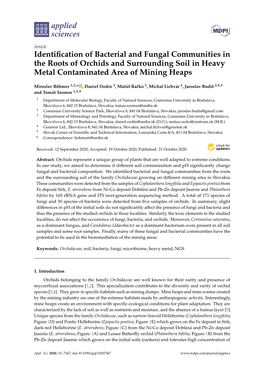 Identification of Bacterial and Fungal Communities in the Roots Of