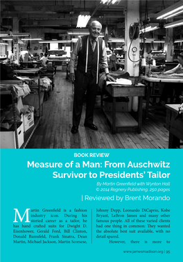 Measure of a Man: from Auschwitz Survivor to Presidents' Tailor