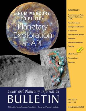 ISSUE 141, JUNE 2015 2 from Mercury to Pluto Continued