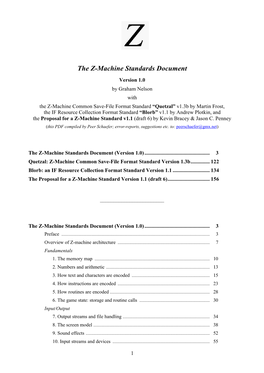 The Z-Machine Standards Document