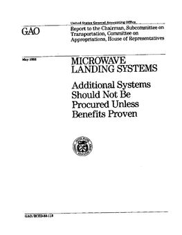 RCED-88-118 Microwave Landing Systems