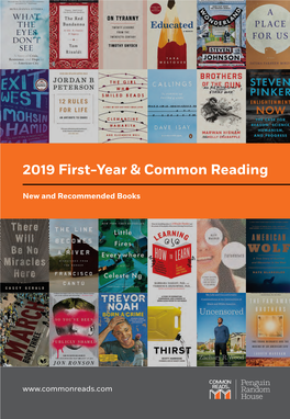 2019 First-Year & Common Reading