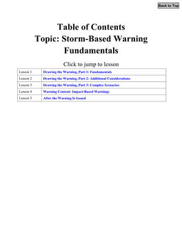 Storm-Based Warning Fundamentals