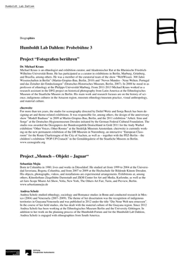 Humboldt Lab Dahlem: Probebühne 3