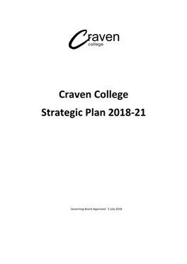 Craven College Strategic Plan 2018-21