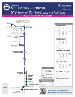 ST Express 511 (Ash Way – Seattle) And