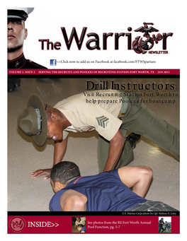 Drill Instructors Visit Recruiting Station Fort Worth to Help Prepare Poolees for Bootcamp
