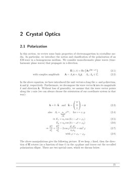 2 Crystal Optics