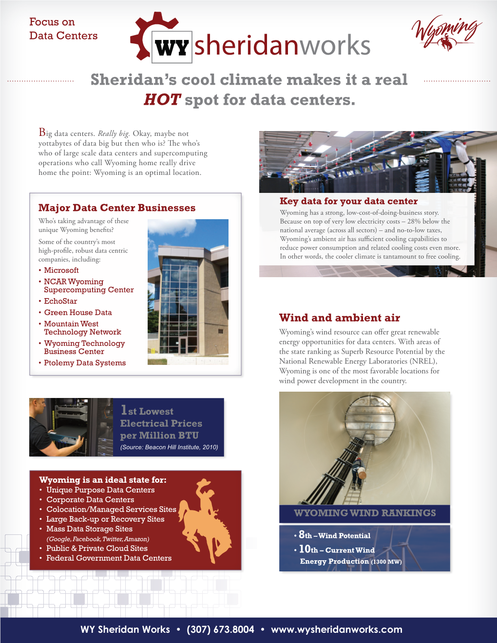 Sheridanworks Sheridan’S Cool Climate Makes It a Real HOT Spot for Data Centers