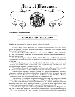 Enrolled Joint Resolution