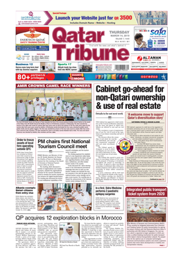 Cabinet Go-Ahead for Non-Qatari Ownership & Use of Real Estate