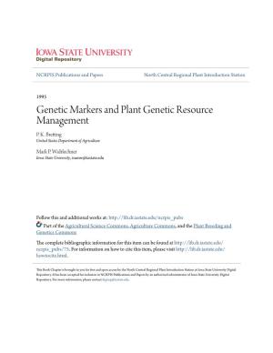 Genetic Markers and Plant Genetic Resource Management P