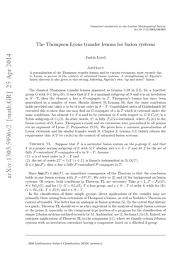 The Thompson-Lyons Transfer Lemma for Fusion Systems