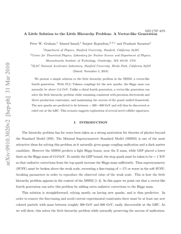 Arxiv:0910.3020V2 [Hep-Ph] 31 Mar 2010