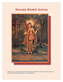 Narada Bhakti Sutras