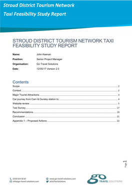 Taxi Feasibility Study Report