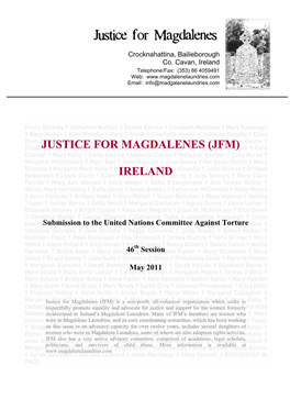 Justice for Magdalenes (Jfm) Ireland