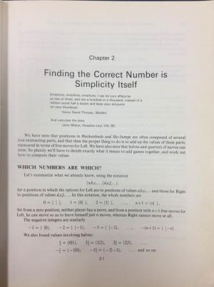 Finding the Correct Number Is Simplicity Itself